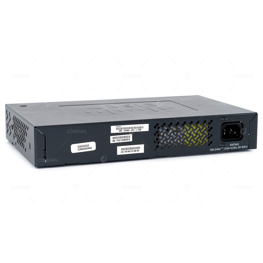 Cisco WS-C2960-8TC-L 8x RJ-45 100Mb 1x Combo RJ-45 / SFP 1Gb - Ethernet Switch